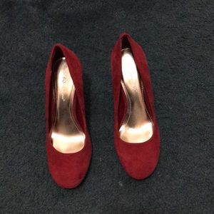 BCBGeneration ruby red high heels